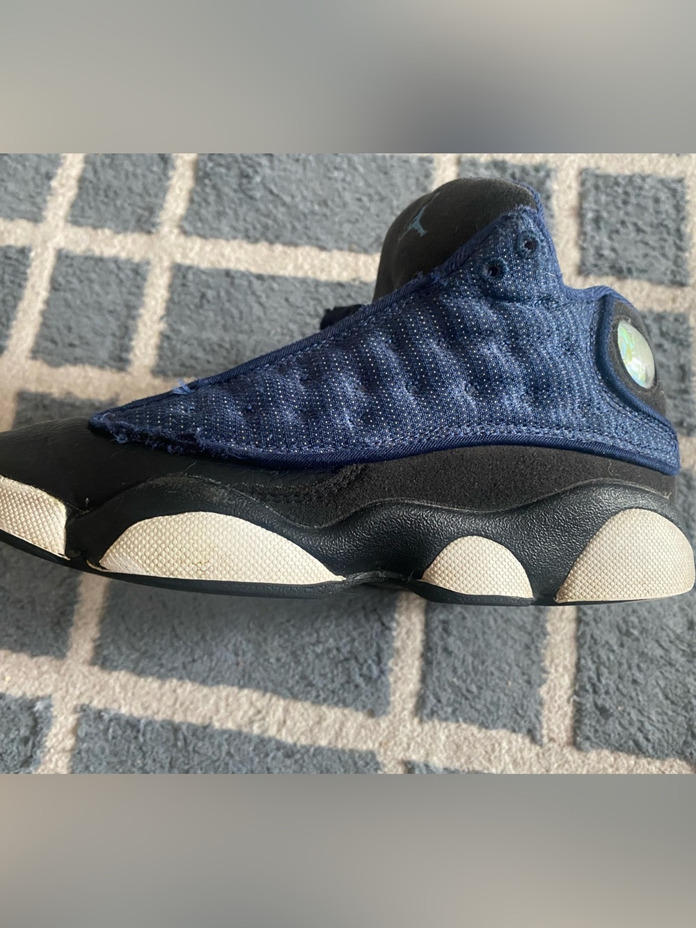 Jordan Navy, Black & Light Blue Kids Sneakers
